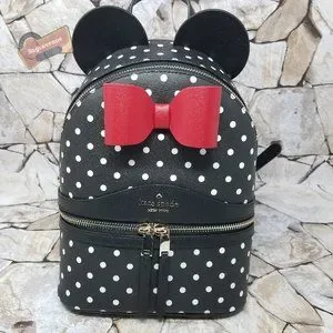 #bagsavenue Disney minnie mouse Backpack Bag Purse Black Polka Dot kate spade s-l400.jpg main image 2